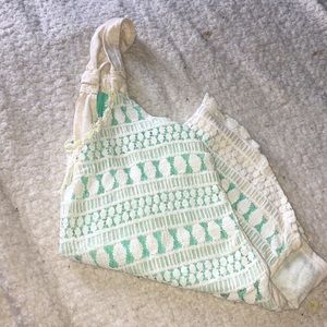 White turquoise tank top